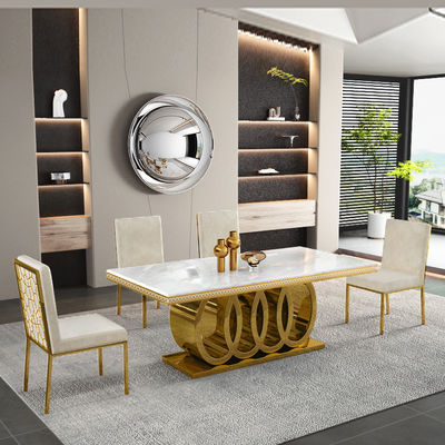 Rectangle Stainless Steel Oversize Dining Table Seating Capacity	4-8