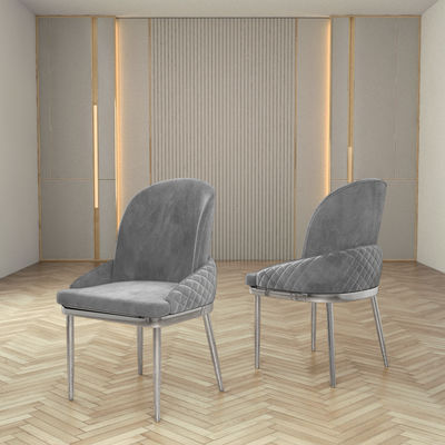 Stainless Steel Velvet Dining Room Chairs For Leisure Facilities