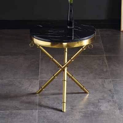 Buy 0.55 M High Stainless Steel Marble Circular Sofa Side / END Table online manufacture