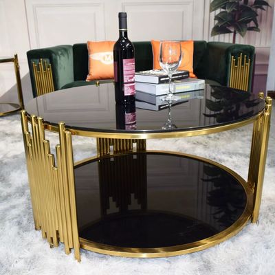 Buy SEDIA Circular Glass Coffee End Table For Apartment / Bar / Hotel online manufacture
