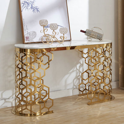 Buy Long Marble Entrance Console Table 120cm/150cm Customized Color online manufacture