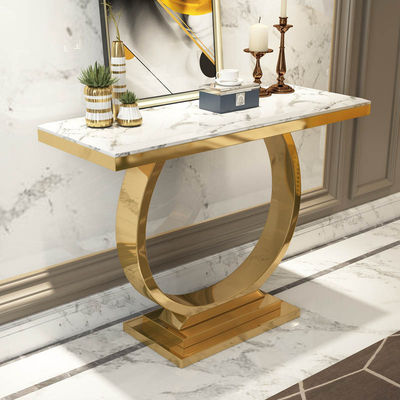 Buy Customized Rectangular Long Marble Top Entryway Table High 78cm online manufacture