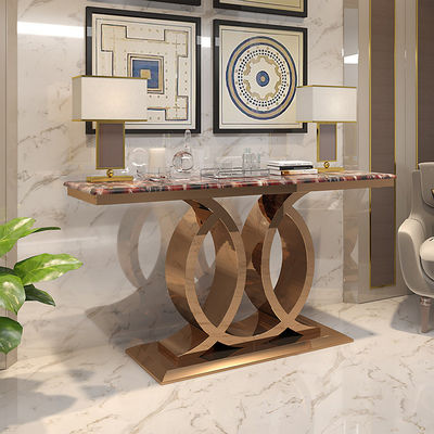 Buy OEM ODM Entrance Console Table Marble Top Hall Table Length 150cm online manufacture
