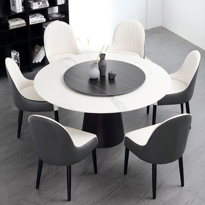 Buy Polished Marble Round Dining Room Tables With Stainless Steel Legs online manufacture