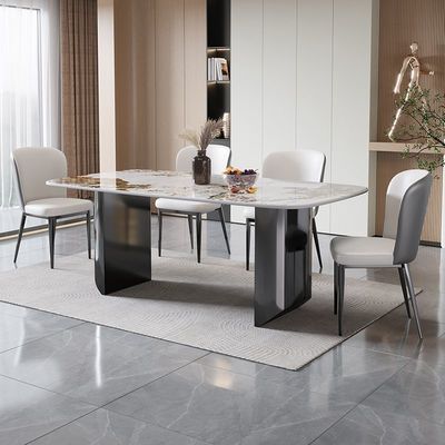 Buy Light Luxury Restaurant Square Marble Dining Tables Width 0.9m/1m online manufacture