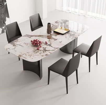 Buy Light Luxury Stainless Steel Marble Dining Tables Height 0.78m online manufacture