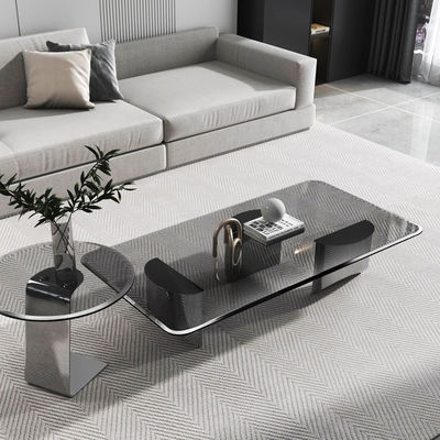 Buy Rectangular Modern Coffee Tea Table With Glass Table Top OEM ODM online manufacture