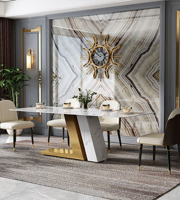 Buy Luxury Dining Tables With Marble Tops And Stainless Steel For Bulk Buy online manufacture