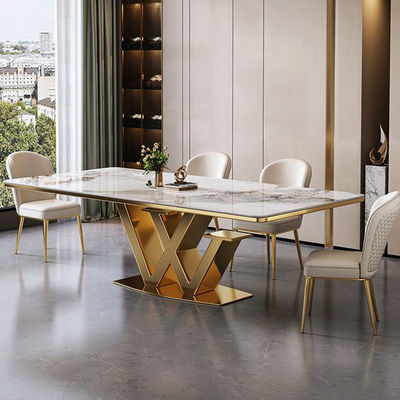 Buy Stainless Steel Marble Hotel Square Dining Room Table SEDIA Furniture online manufacture