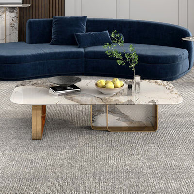 Buy Square Marble Coffee End Tables Combination For Living Room online manufacture