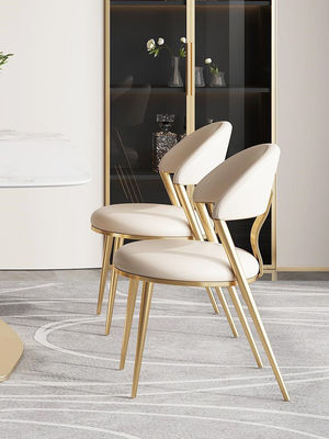 Buy Modern Stainless Steel Luxury Dining Chairs With Fleece OEM ODM online manufacture