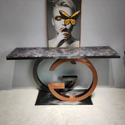 Buy Glossy Steel Frame Entrance Console Table Rectangular Height 78cm online manufacture