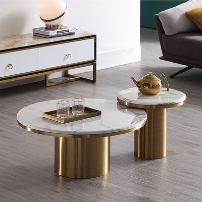 Buy White Marble Circular Combination Coffee Table OEM ODM online manufacture