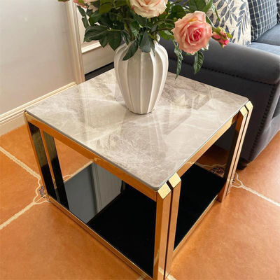 Buy White Marble Top Sofa Table Modern End Tables For Living Room online manufacture