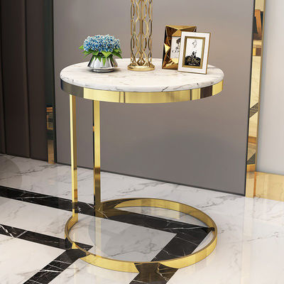 Buy Stainless Steel Round Sofa Side Table Telephone Table Smooth Surface online manufacture