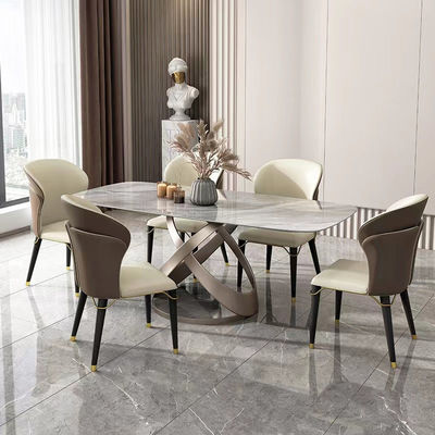 Buy Rectangle Shape Assemble Marble Dining Table For Hotel Purpose online manufacture