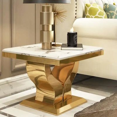 Buy Customized Stainless Steel Edge Table Required Assembly Gold Finish online manufacture