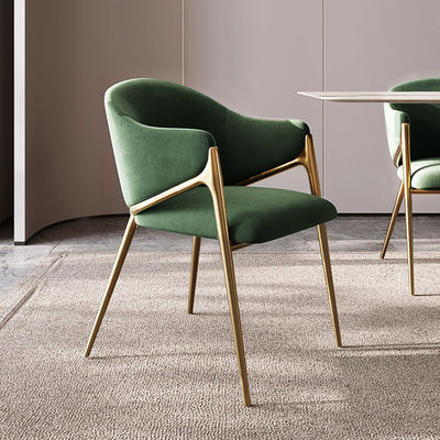 Buy Light Luxury Stainless Steel Fleece Hotel / Apartment Dining Chair online manufacture