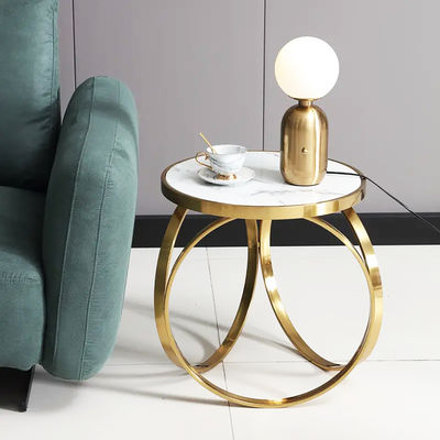 Buy Modern SEDIA Stainless Steel Side Table With Marble/Glass Top online manufacture