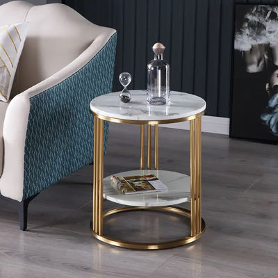 Buy Elegant Round Stainless Steel Marble Sofa Side Table By SEDIA online manufacture