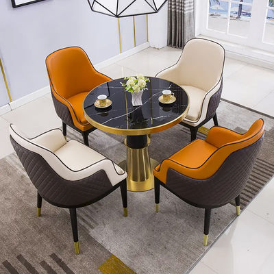 Buy Modern Style Stainless Steels Round Marble Hotel Negotiation Table online manufacture