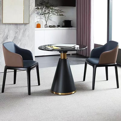 Buy Modern Round Negotiation Table Marble Top Stainless Steel Gold/Silver online manufacture